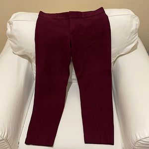 Maroon Banana Republic Sloan Fit Ankle Pants 6P
